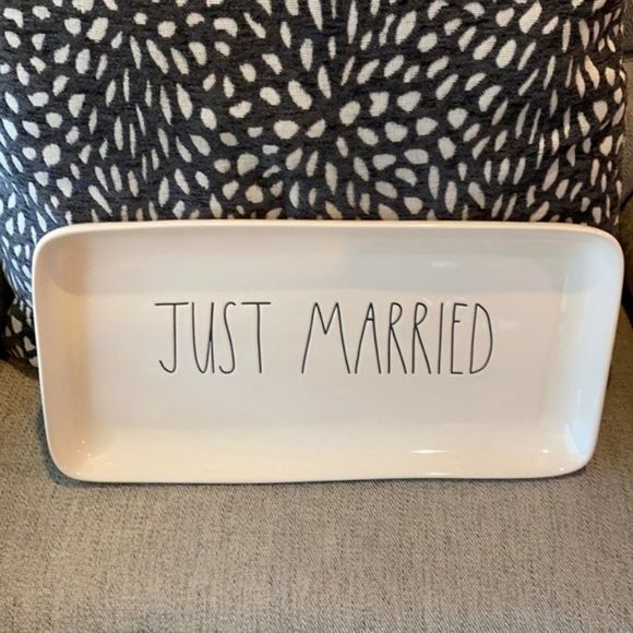 Rae Dunn Just Married Platter Tray - Picture 1 of 6